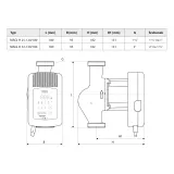 Pompa elektroniczna IBO MAGI H 25-120/180 do pieca, CO, cicha — miniatura 3