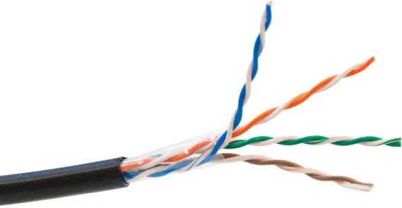 Przewód UTP cat 5e CU + żel 1m miedź